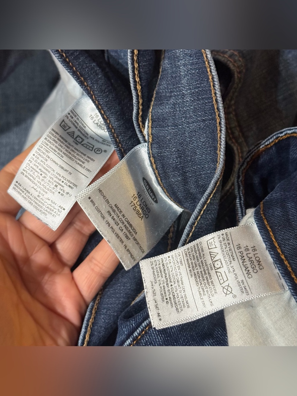 Old Navy Women’s 16 Long 16L Mid Rise Bootcut Jeans Denim Pants Lot Bundle of 3 - Picture 4 of 9